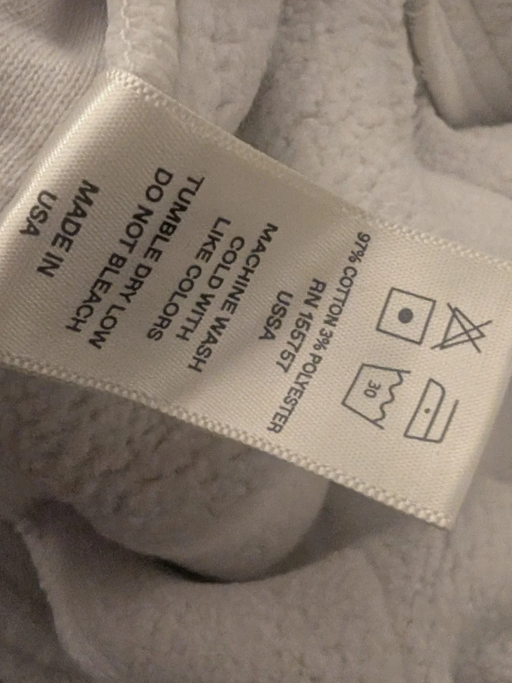 Madhappy White Fleece Sweatpants with Colorful Letter & Heart - Picture 5 of 6